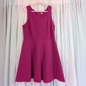 Old Navy Magenta Fit-and-flare Dress XL